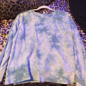 Tie-Dye Sweatshirt in Blue and Green